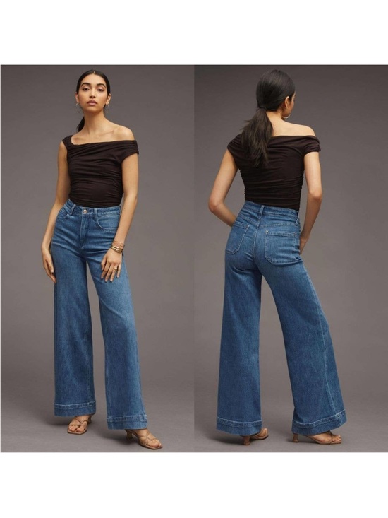 Anthropologie Denim - Anthropologie Maeve The Jada High Rise Wide Leg Denim Jeans